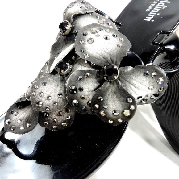 BALDINININI 🇮🇹 BLACK PLASTIC SUMMER SANDALS - Picture 6 of 6